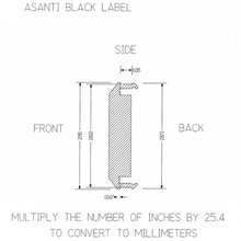 Load image into Gallery viewer, ASANTI BLACK LABEL PLASTIC SATIN BLACK W/ASANTI BADGE 74MM
